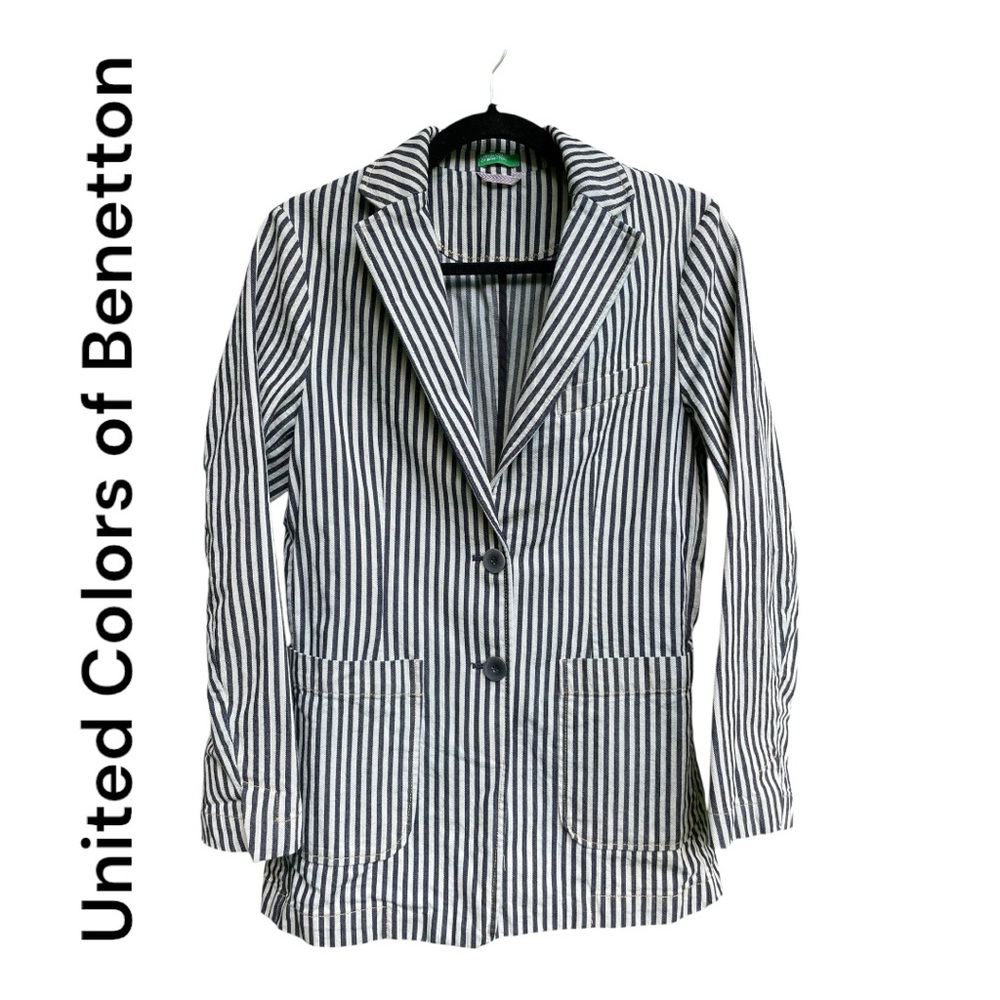Black & White Striped Blazer (38)